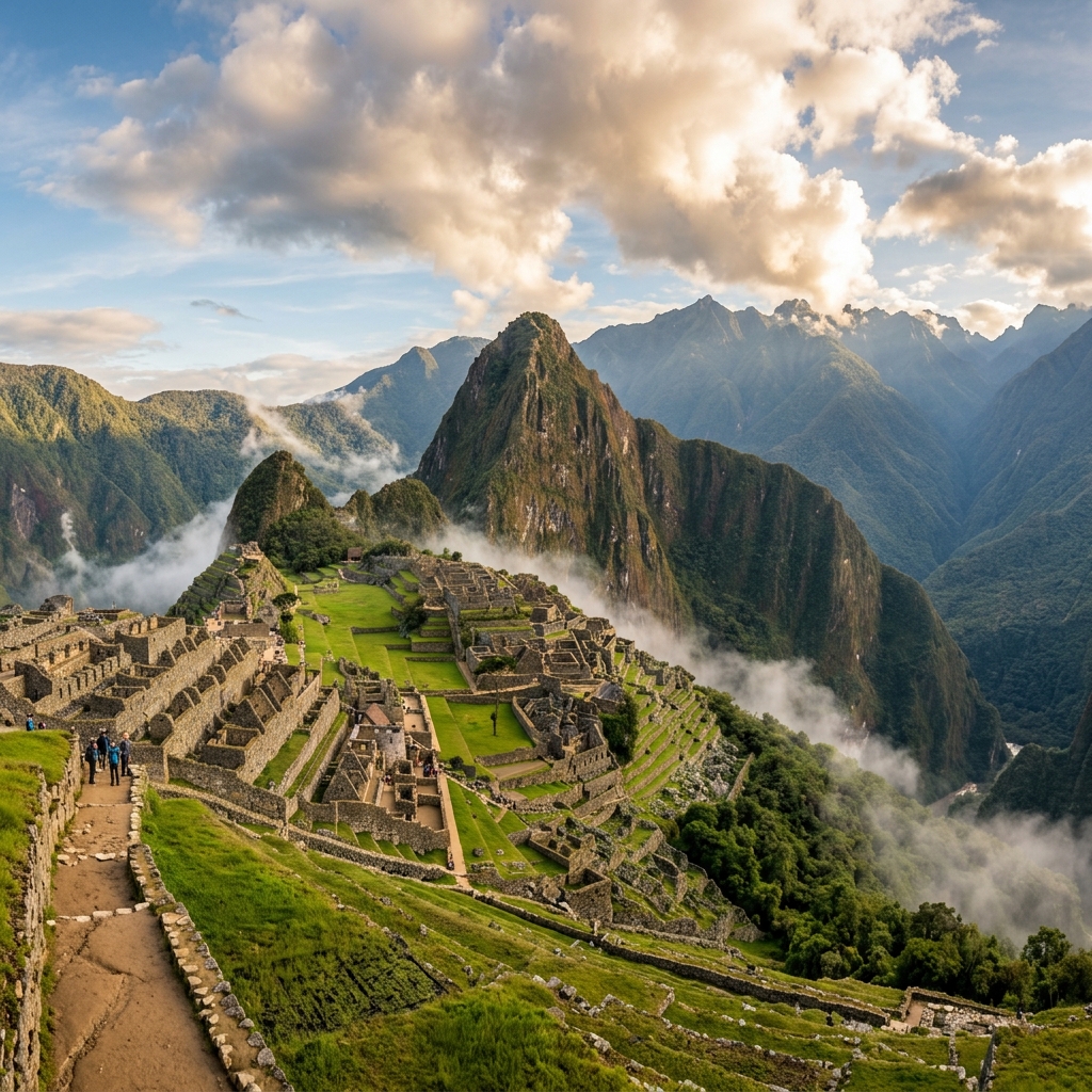 Vista panorámica de Machu Picchu, Cusco, Perú